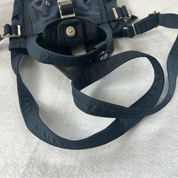 SACAI x Yoshida PORTER NAVY BLUE Mini Tote Bag w/ Crossbody Strap Japan - Picture 3 of 15